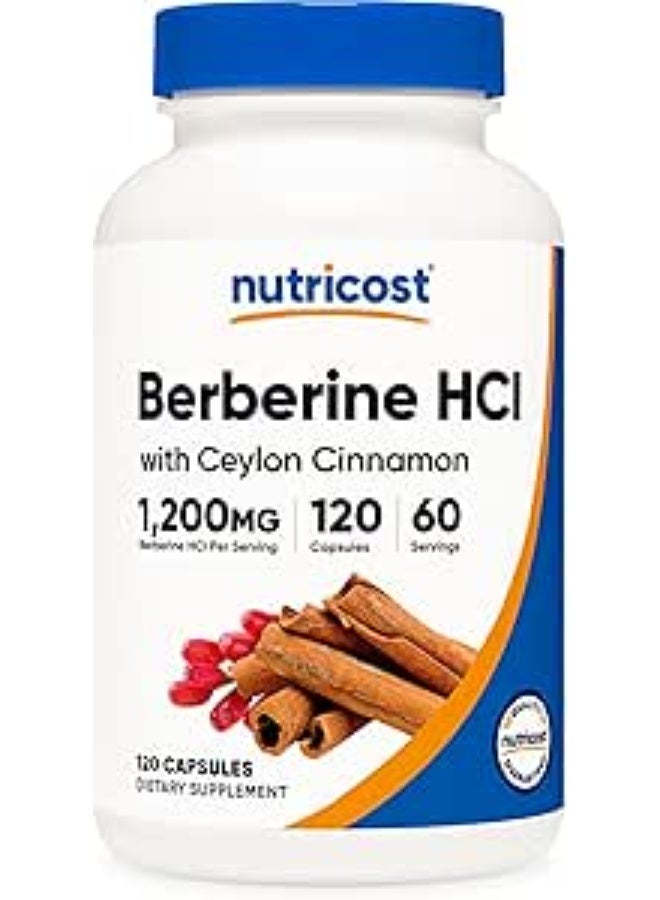 نوتريكوست، بربرين هيدروكلوريد مع قرفة سيلان، 120 كبسولة - Image 1